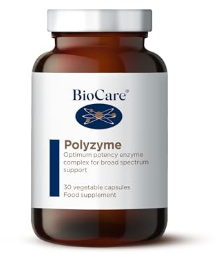 BioCare Polyzyme, 30 Capsules | Enzyme Complex for Broad Spectrum Support with Bromelain, Lipase, Protease and Amylase, Vegan Friendly