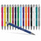 #teamludorf 50x DELTA UNI LACKIERT Metall-Kugelschreiber mit Wunsch-Gravur - Personalisierte Kulis - Stift mit Namen - 16 Farben & 20 Schriftarten - 50 Stück - Blau