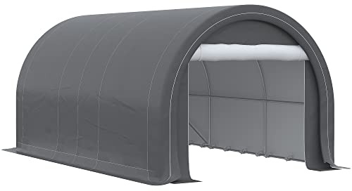 Outsunny Garage Auto per Esterno 500x300x240 cm Grigio