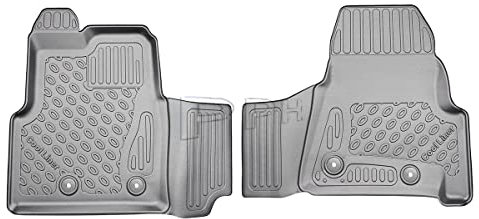 Premium Gummifußmatten Fussmatten Gummifußschalen für Ford Transit Custom Van/Cargo ab 2013- + Facelift 2018- mit Schaltgetriebe