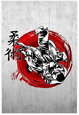 FISH DRAGATE Jujitsu Leinwand-Poster, Schlafzimmer, Dekoration, Sport, Landschaft, Büro, Raumdekoration, Geschenk, ohne Rahmen, 30 x 45 cm