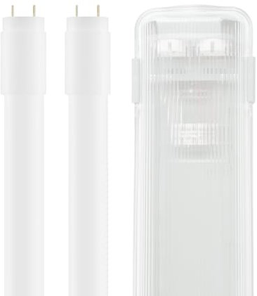 NuLoXx LED Feuchtraumleuchte 120 cm zweiflammig IP54-2x18W/840 4000K neutralweiß 4320 Lumen, 270° Ausstrahlungswinkel, nicht dimmbar, Nassraumleuchte, Feuchtraum-Wannenleuchte