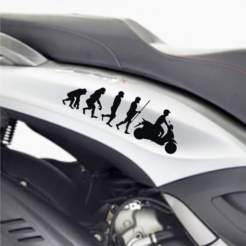Kit 2 adesivi evoluzione compatibili con Piaggio Beverly 300 abs decal grafiche carene scooter Cod. 2026 (070 Nero)