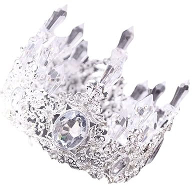 ibasenice 1stück Barocke Kristallkrone Tortenaufsatz Dessert Deko Für Geburtstagsfeiern Hochzeiten Und Partys Elegante Silberne Krone Für Torten Und Prinzessinnen-dekorationen