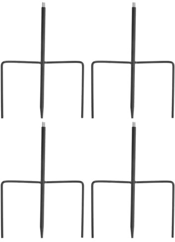 Baluue Pole Stabilizer Stand Base for Outdoor, 4pcs Bird Feeder Pole with 3 Prongs Base Heavy Duty Garden Stake for Freestanding Poles for Hanging Birdhouse Lantern