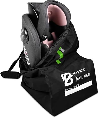 BIGCOON Autositz-Reisetasche für Flugzeug – verstellbare, gepolsterte Schultergurte, strapazierfähiges, strapazierfähiges Material, passend für umwandelbare Autositze, Babyschalen und Sitzerhöhungen