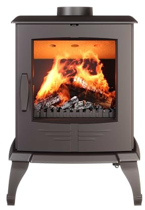 Stufa a legna libera installazione, in ghisa nera - P8 (7,9 kW) ECO