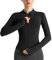 Sport Oberteile Damen, Langarm Sportshirt Laufshirt mit Daumenloch, Langarm Gym T-Shirt mit Langer Reißverschluss, Fit Fitness Yoga Shirt, Stehkragen Leicht Sportjacke Sweatshirt, L