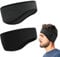 flintronic Polaire Bandeau de Sport, 2 Pièces Hiver Sport Bandeau Cache Oreille, Femmes Hommes Thermique Extensible Cache-Oreilles, pour Sports, Yoga, Danse, Running, Ski, Cyclisme (Noir + Gris Noir)