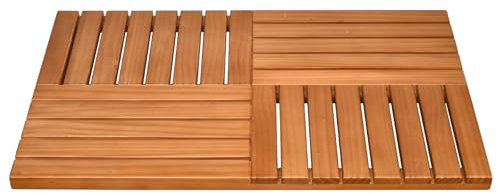 Teakholz-Badematte, groß, Duschmatte aus Holz, für Badezimmer, 80 cm