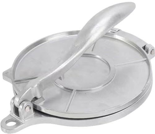 Abbdbd Tortilla Press, Tortilla Maker Flour Tortilla Press Aluminium Tortilla Dough Dumpling Press for Home Kitchen 8 Inches