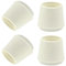 Suiwotin Lot de 4 embouts ronds en caoutchouc blanc pour pieds de chaise, antidérapants pour pieds de meubles, adaptés aux pieds ronds de 37 à 38 mm de diamètre
