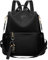 Leathario Rucksakck Damen klein,Diebstahlsicher Cityrucksack,PX4 Wasserdichtere Rucksackhandtasche,Eleganter Tagesrucksack für Büro,Pendeln,Arbeit,Backpack Women für Reisen,Einkaufen,Schwarz