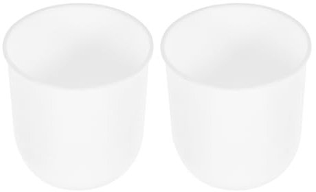 Amosfun ToilettenbüRstenhalter 2 StüCk Kugelboden Design Kunststoff ToilettenbüRstenbecher Anti-Schmutz BehäLter FüR Badezimmer Und Hotel