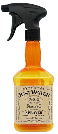 Eson Hair Water Spray Bottle 600ml, Whisky Style Spray Bottle for Hair, Cooling Barber Salon Hairdresser, Mist Sprayer,Retro Stylish, Empty Refillable Sprayer for Shaving and Cleaning 600ml (Honey)