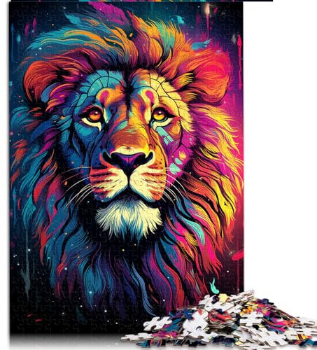 Puzzle-Geschenk für Erwachsene mit 2000 Teilen, Papierpuzzle mit Farbmalerei, Löwe, für Erwachsene und Kinder ab 12 Jahren, tolles Geschenk für Erwachsene. Größe: 70 x 100 cm
