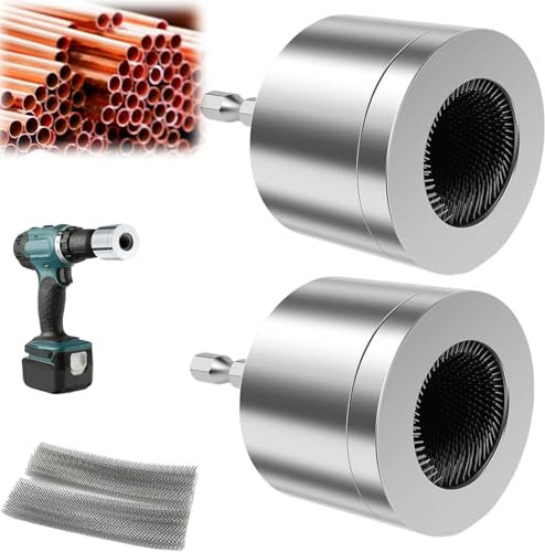 Copper Pipe Cleaner, Pipe Cleaners Plumbing, Copper Pipe Cleaner for Drill, Copper Pipe Cleaner 15/22mm Drill, Pipe Cleaners for Cleaning for Electric Drill Bit (one, 15+22mm)