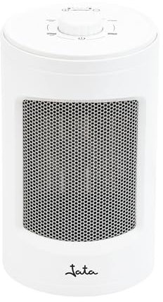 Jata JCTC1930 - Calefactor Eléctrico Cerámico Bajo Consumo 1200 W. Oscilante. Con Termostato Regulable. 2 Modos: 600-1200 W. Compacto: 13 x 13 x 23 cm. Máxima seguridad