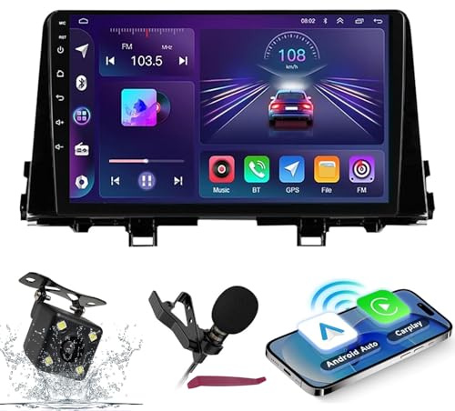 HXSQcar Android 14 Car Radio Navi per K-IA Morning Picanto 2017-2020 9 Schermo Radio con Supporto Wireless Carplay Android Auto GPS Navigazione Bluetooth 5.0 HiFi FM 5G-WiFi SWC Mic Fotocamera,M700s