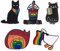 VARKAGE 5 Stück Lgbtq Accessoires Regenbogen Pride Pin, Niedliche Katzen Pins Anstecker für Rucksäcke, Schmuck, Hüte, Jackendekoration Funny Anstecknadel