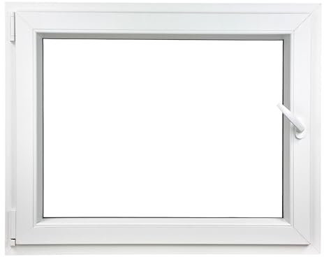 ALUCON Kellerfenster 900x500 mm – Fenster 90x50 cm – Kunststofffenster Innen Weiß/Außen Weiß – Flügelfenster DIN Links