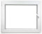 ALUCON Kellerfenster 900x500 mm – Fenster 90x50 cm – Kunststofffenster Innen Weiß/Außen Weiß – Flügelfenster DIN Links