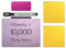 RENOTE | World's 1st Reusable Metal Sticky Notes, Recyclable, Removable, Super Sticky, Colourful Colours Yellow, Pink, Purple. 3 Sizes: S, M, L for Office, Fridge, Home & School Use.