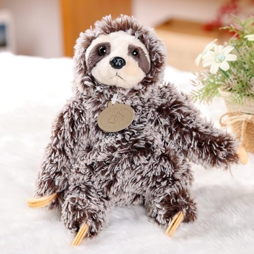 AQCQDQ Faultier Plüschtier, Stofftier Faultier, Kuscheltier Faultier, Flauschiges Niedliches Kuschel Faultier zum Spielen, Sammeln & Kuscheln– Gemütliches Schmusetier 30cm