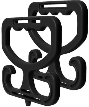 Grocery Bag Carrier Holder Handle, Shopping Bag Holder with Ergonomic Grip, Heavy Duty Handle Holds Up to 80lbs, Reusable Anti-Slip Grip for Carrying Grocery Bags Buckets Propane Tanks (Black)