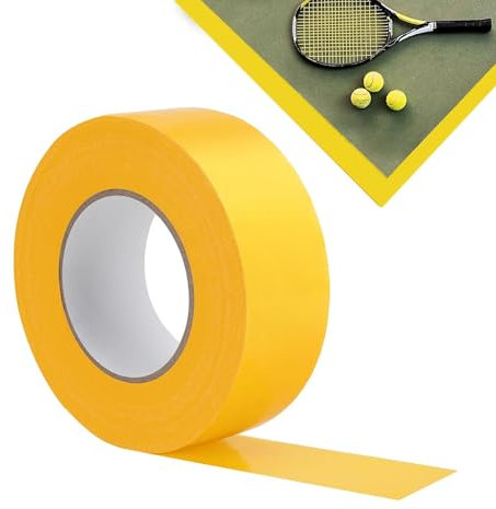 Floor Marker Tape - Faser -Stoffkleber, Sportplatzband | 2in x 65,6 Fuß langlebig wetterfestes Band für das Markieren von Basketballplatz, Fußballfeld und Sporttrainingszonen im Freien