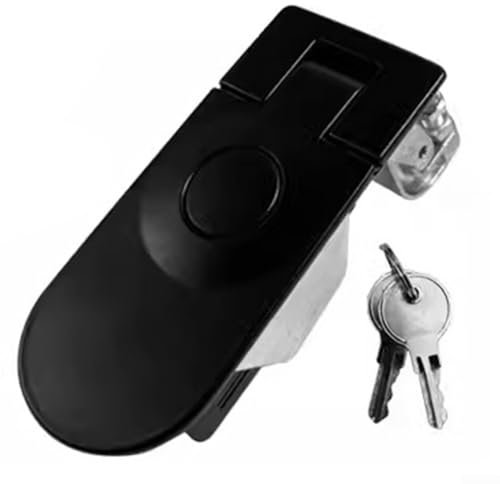 Niceminiwall Loquet de verrouillage à compression, avec 2 clés, pour boîte à outils, camping-car, remorque, caravane, bateau, boîte à outils, serrure de porte de garage, 52 mm encastré