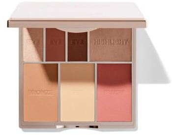 Sculpted by Aimee Bare Basics Makeup Palette, All In One Face Palette | Bronzer, Blush, Highlighter, Setting Powder and Eyeshadow, Sunbeam 01