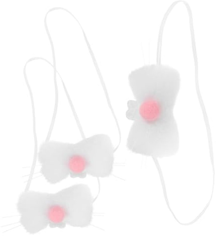 LRXIYODE 3 Stück Teiliges Plüsch Kostümzubehör und Flauschig Kleine Bunny Nose Props für und Cosplay Auftritte