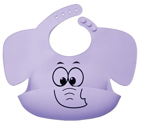 FREE EUPHORIA | Babero Silicona Bebé | Impermeable | 100% Silicona alimentaria | Ajustable para diferentes edades | Diseño que cubre los hombros y protege más | Seguridad Certificada