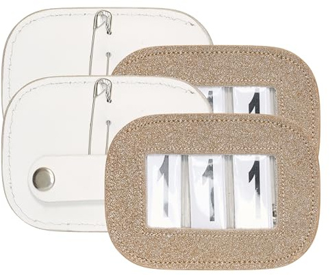 Imperial Riding Turniernummern IRH Glitter Square, Eckige Startnummernhalter mit Glitzer, dreistellig, Set aus 2 Stück, Gold, 1SIZE