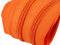 2 m endlos Reißverschluss 5 mm Laufschiene + 5 Zipper Meterware teilbar Farbwahl (orange)