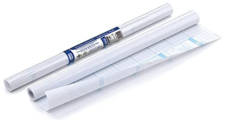 BALMAR 2000 Favorit Rouleau de film adhésif en polypropylène lisse transparent neutre, support de papier quadrillé, longueur 2 mètres, hauteur 45 cm