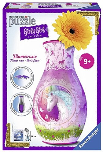 Ravensburger 12051 - 3D Puzzle Girly Girl Edition Blumenvase Einhörner