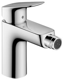 Logis - Rubinetto per bidet monocomando con scarico di scarico, finitura cromata