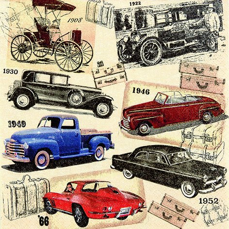20 Servietten Classic Cars - Oldtimer/Auto/Vintage 33x33cm