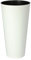 Hohe Blumenvase Blumentopf inkl. Einsatz glänzende Oberfläche Shine D250 weiss TUBUS Serie Kunststoff
