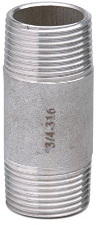 Edelstahl Fitting #530 Rohrdoppelnippel 1 1/4 Zoll x 120mm Gewindefitting