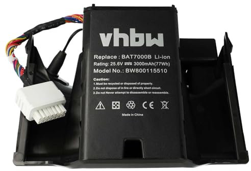 vhbw Batterie Compatible avec Robomow Premium RC302/304/304u/306/308/308u/312/312u - Remplacement pour BAT7000B, MRK7005A- (Li-ION, 3000mAh, 25.6V)