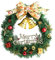 WINOMO Weihnachten Kranz Bowknot Weihnachtskranz Tannenkranz mit Kugeln Stern Weihnachtsdeko Tür Wand Ornament