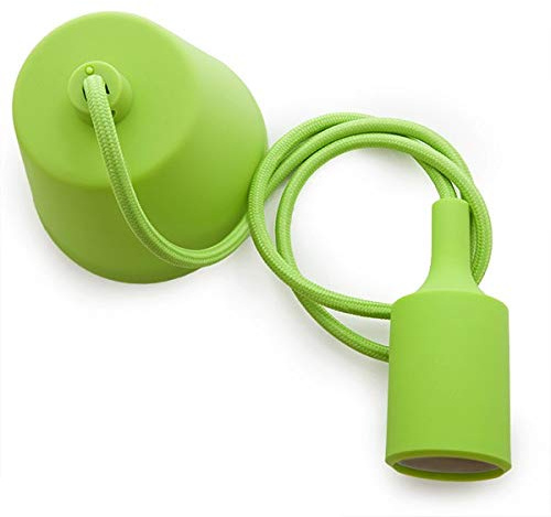 Lampenhalter E27 Kabel - Rosette - Farbe Grün | Greenice