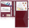 Toplive Konferenzmappe A4 Schreibmappe Leder A4 Portfolio aus PU-Leder inkl 4 Ringbuchmappe Dokumenten-Mappe optimaler Einsatz in Büro, Schule und Studium, Weinrot