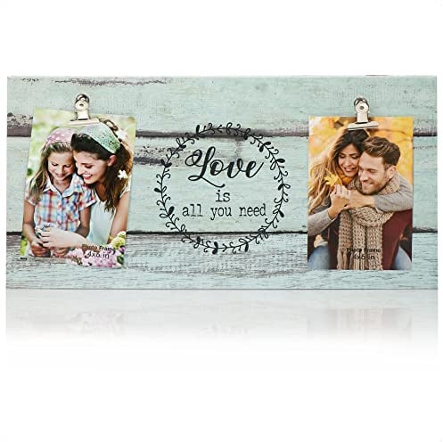 com-four® Bilderrahmen Love, Fotorahmen für Bilder in verschiedenen | Rahmen für 2 Fotos zum Aufhängen