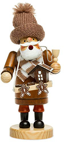 Sikora RM-A Räuchermännchen aus Holz 3 Größen Verschiedene Motive, Farbe/Modell:A32 braun - Lebkuchenhändler, Höhe in cm:Höhe ca. 19.5 cm