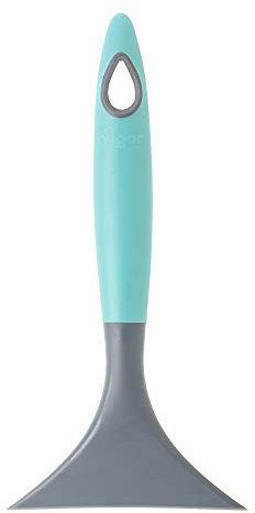 Vigar - Rasqueta Vitrocerámica - Suave Microfibra en la Parte Superior - 18 x 9 x 2,5 cm - Hergo - Apto Placas de Inducción - Mayor eficacia - En Azul