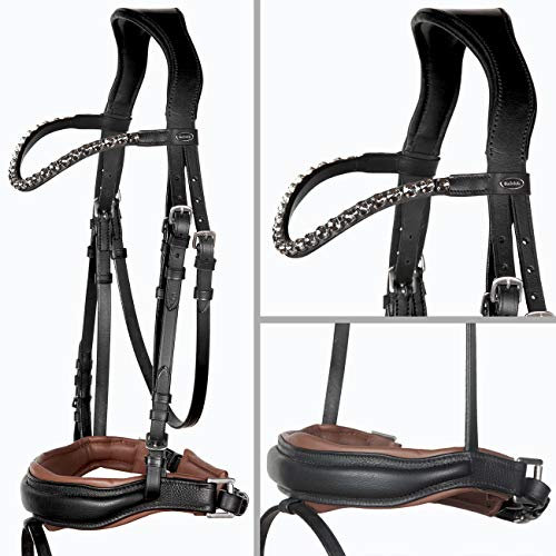 Heinick-Reitsport Trense Soft anatomisch Custom Havanna ~ Glow-Ash ~ Vollblut